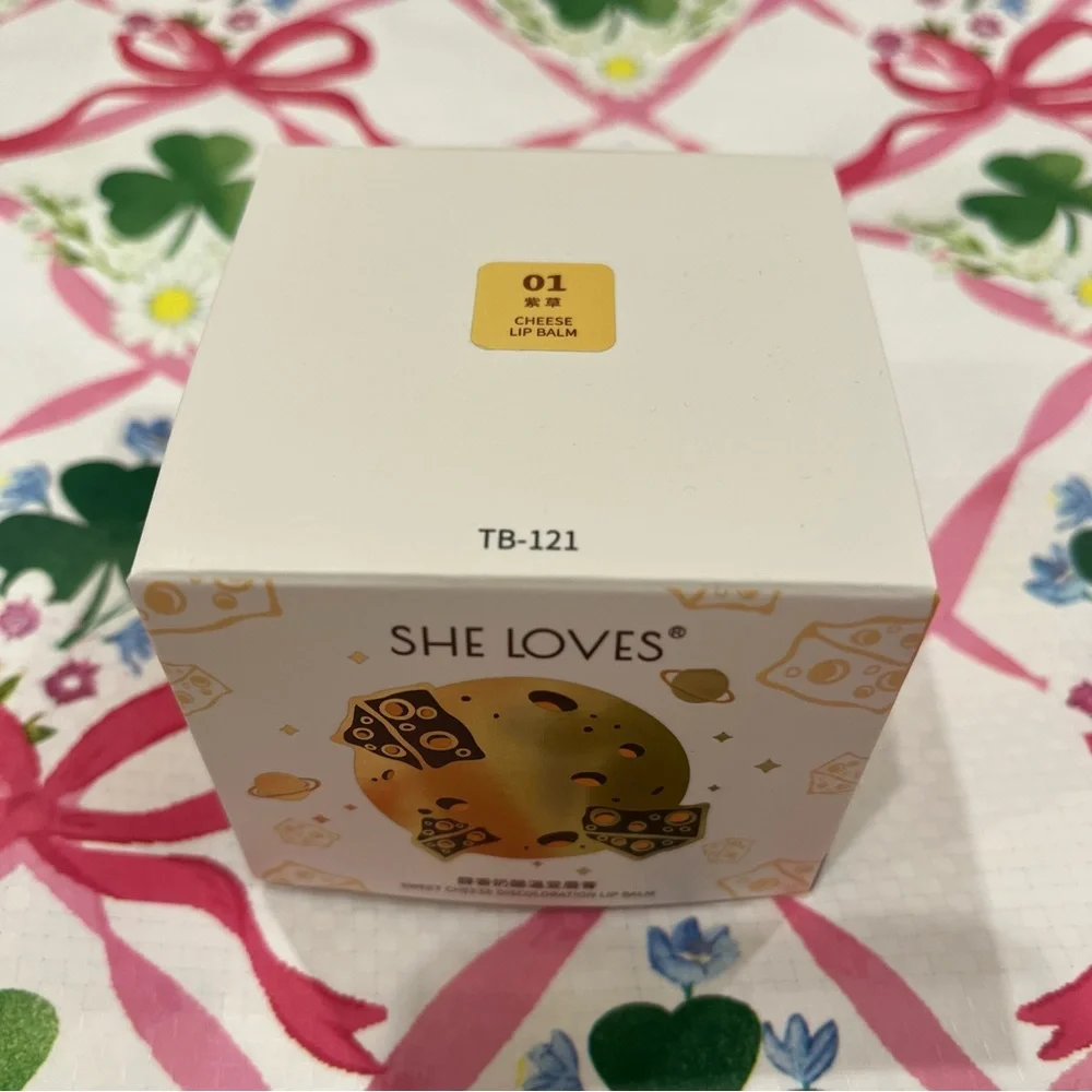 Red Cheese-Shaped Lip Balm